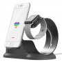 Alumínium töltő állomás Apple Watch és iPhone - szürke