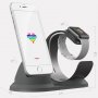 Alumínium töltő állomás Apple Watch és iPhone - szürke