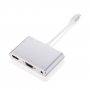 Redukció 8pin Lightning male / HDMI / VGA / audio female mert iPhone / iPad - ezüst