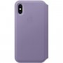 Apple Folio bőr flip cover tok iPhone XS - halványlila