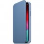 Apple Folio bőr flip cover tok iPhone XS - búzavirág kék
