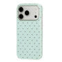 Pöttyös védőtok iPhone 17 Pro / 18 Pro készülékhez - mentazöld