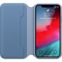 Apple Folio bőr flip cover tok iPhone XS - búzavirág kék