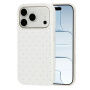 Védőtok pöttyökkel iPhone 17 Pro / 18 Pro készülékhez - fehér