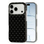 Védőtok pöttyökkel iPhone 17 Pro / 18 Pro készülékhez - fekete