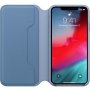 Apple Folio bőr flip cover tok iPhone XS Max - búzavirág kék