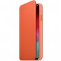 Apple Folio bőr flip cover tok iPhone XS Max - sötét narancssárga