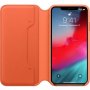 Apple Folio bőr flip cover tok iPhone XS Max - sötét narancssárga