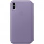 Apple Folio bőr flip cover tok iPhone XS Max - halványlila