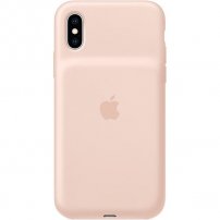 Eredeti Apple hátsó tok külső akkumulátorral iPhone XS - homok rózsaszín
