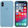 Apple szilikon tok iPhone XS - búzavirág kék