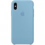 Apple szilikon tok iPhone XS - búzavirág kék