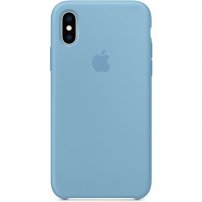 Apple szilikon tok iPhone XS - búzavirág kék