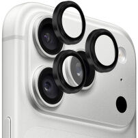 Rurihai fémkeretes Edzett üveg a hátsó kamera lencséinek védelmére iPhone 18 Pro / 18 Pro Max készülékhez - fekete
