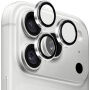 Rurihai fémkeretes Edzett üveg a hátsó kamera lencséinek védelmére iPhone 18 Pro / 18 Pro Max készülékhez - ezüst