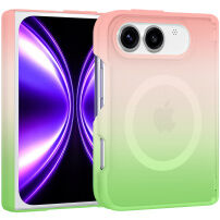 Átlátszó színátmenetes Tok MagSafe funkcióval iPhone Duo készülékhez - rózsaszín-zöld