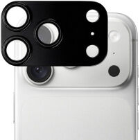 XDcase fémkeretes Edzett üveg a kamera lencséinek védelmére iPhone 18 Pro készülékhez - fekete