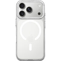 Átlátszó kemény műanyag Tok fehér MagSafe-fel iPhone 17 Pro Max / 18 Pro Max készülékhez - víztiszta