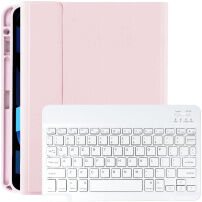 Behajtható tok billentyűzettel és Apple Pencil tartóval iPad Pro 11" (2024/2025) készülékhez - világosrózsaszín