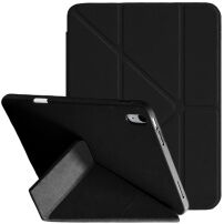 XDcase Y-fold Behajtható tok origami Állvány és Apple Pencil tartóval iPad Air 4 (2020) / Air 5 (2022) / Air 11" (2024-2026) készülékhez - fekete