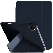XDcase Y-fold Behajtható tok origami Állvány és Apple Pencil tartóval iPad Pro 11" (2018-2022) készülékhez - sötétkék