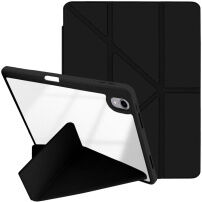 XDcase Behajtható tok origami Állvány-nyal és Apple Pencil tartóval iPad Air 13" (2024-2026) / Pro 12,9" (2018-2022) készülékekhez - fekete