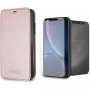 Guess Bundle tok és edzett üveg iPhone XR - rózsaszín-arany