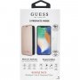 Guess Bundle tok és edzett üveg iPhone XR - rózsaszín-arany