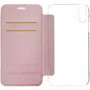 Guess Bundle tok és edzett üveg iPhone XR - rózsaszín-arany