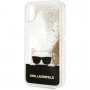 Karl Lagerfeld csillámos tok Choupette iPhone XR - arany