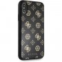 Guess Layer Glitter Peony tok iPhone X / XS - fekete
