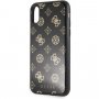 Guess Layer Glitter Peony tok iPhone X / XS - fekete