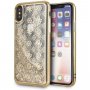 Guess eredeti transparens csillámos tok iPhone X / XS - arany