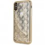 Guess eredeti transparens csillámos tok iPhone X / XS - arany