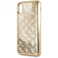 Guess eredeti transparens csillámos tok iPhone X / XS - arany