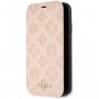 Guess Debossed Peony flip cover tok iPhone XR - bézs