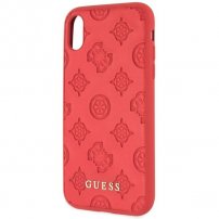 Guess Debossed Peony tok iPhone XR - piros
