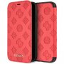 Guess Debossed Peony flip cover tok iPhone XR - piros