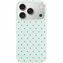 Pöttyös védőtok iPhone 17 Pro / 18 Pro készülékhez - mentazöld