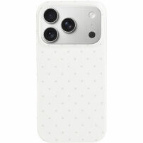 Védőtok pöttyökkel iPhone 17 Pro / 18 Pro készülékhez - fehér