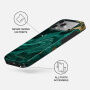 Burga Tough mintás Tok MagSafe funkcióval iPhone 17 Pro / 18 Pro készülékhez - Emerald Pool