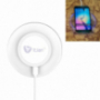Vezeték nélküli töltőfej / töltő alátét Qi LED világítással Apple iPhone -ra – fehér