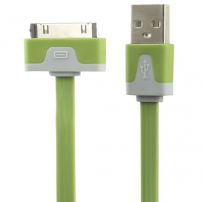 Lapos szinkronizációs és töltő csatlakozó 30 pin iPhone / iPad / iPod-ra – zöld