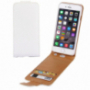 Elegáns kinyitható flip tok Apple iPhone 6S Plus / 6 Plus-ra – fehér barna
