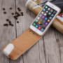 Elegáns kinyitható flip tok Apple iPhone 6S Plus / 6 Plus-ra – fehér barna