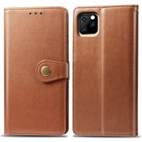 Retro műbőr pénztárcás tok iPhone 11 Pro - barna