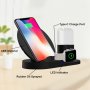 3 az egyben vezeték nélküli gyorstöltő állomás iPhone / Apple Watch / AirPods - fekete
