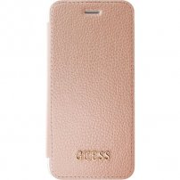 Guess IriDescent Book flip cover tok iPhone 7 / 8 - rózsaszín-arany