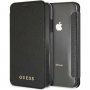 Guess Iridescent Book bőr flip cover tok iPhone XR - fekete