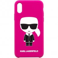 Karl Lagerfeld Body Iconic szilikon tok iPhone XR - fukszia